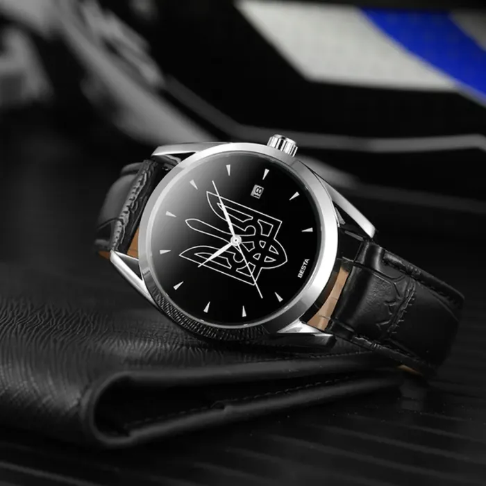 Чоловічий механічний годинник Besta Tryzub Leather - зображення 5