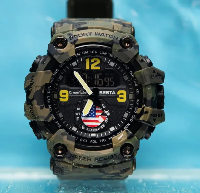 Чоловічий водостійкий спортивний тактичний годинник Besta USA - зображення 2