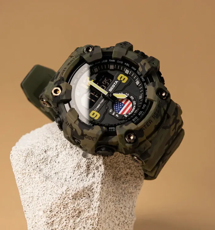 Чоловічий водостійкий спортивний тактичний годинник Besta USA - зображення 3