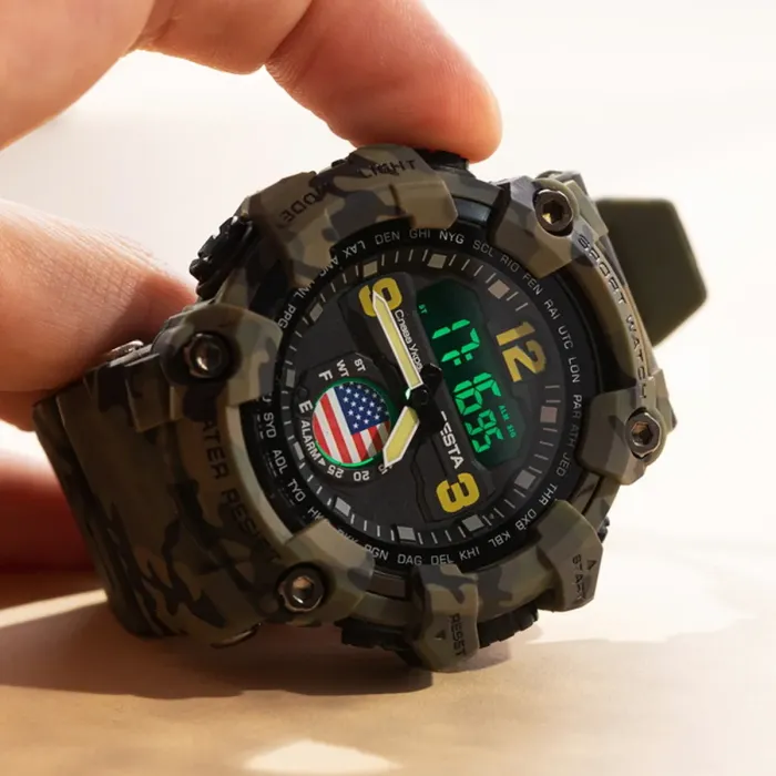 Чоловічий водостійкий спортивний тактичний годинник Besta USA - зображення 4