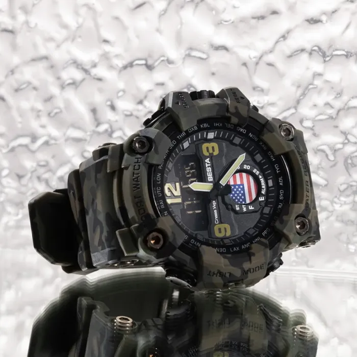 Чоловічий водостійкий спортивний тактичний годинник Besta USA - зображення 6