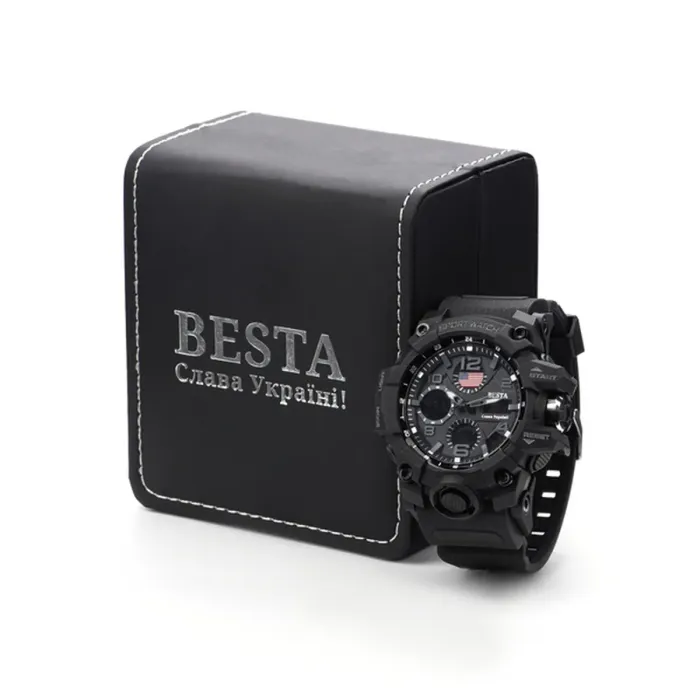 Чоловічий водостійкий спортивний тактичний годинник Besta USA FLAG - зображення 8