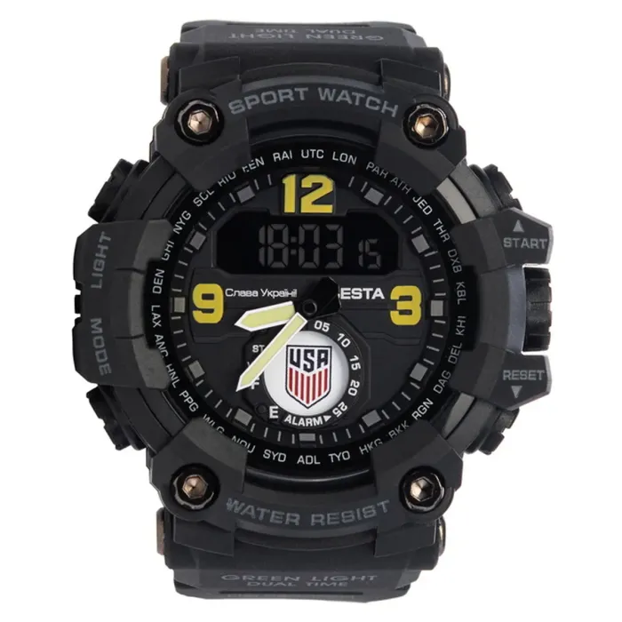 Чоловічий спортивний водостійкий тактичний годинник Besta USA Logo - зображення 1