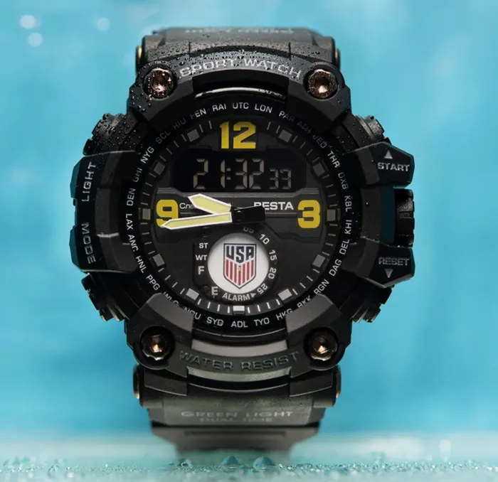 Чоловічий спортивний водостійкий тактичний годинник Besta USA Logo - зображення 2