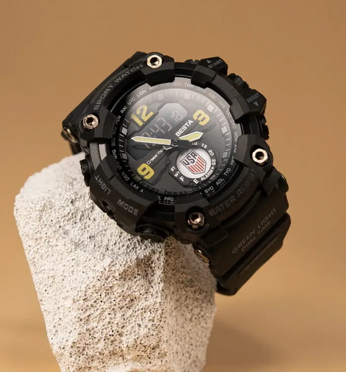 Чоловічий спортивний водостійкий тактичний годинник Besta USA Logo - зображення 3