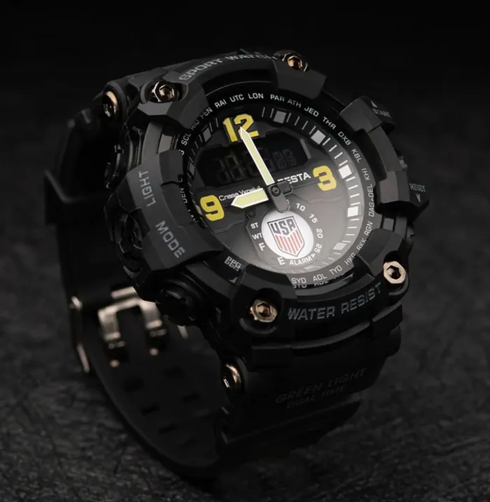 Чоловічий спортивний водостійкий тактичний годинник Besta USA Logo - зображення 5