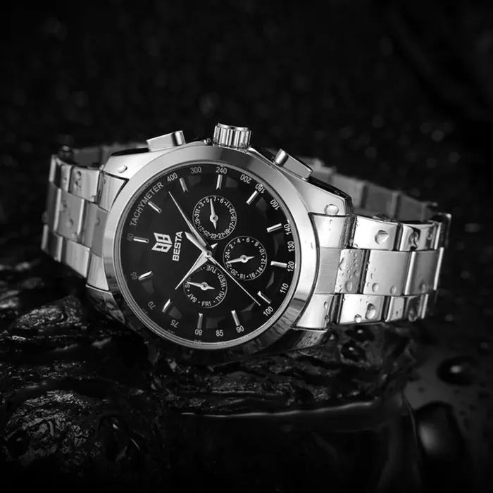 Чоловічий механічний годинник Besta Walker Steel - зображення 4