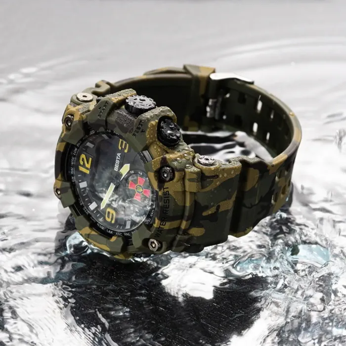 Чоловічий водостійкий спортивний тактичний годинник Besta Brave ЗСУ - зображення 6