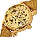 Чоловічий механічний годинник Winner BestSeller Sahara Gold, 2 ремінці