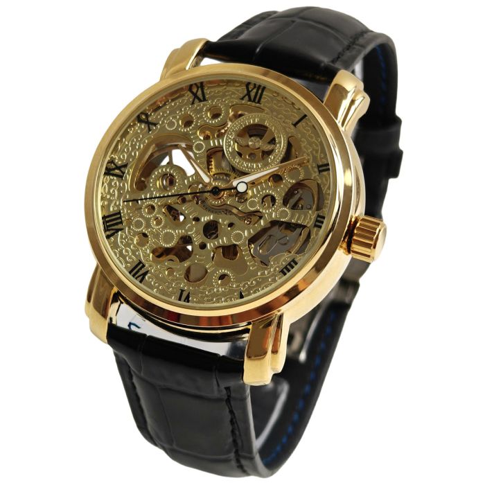 Чоловічий механічний годинник Winner BestSeller Leather Deluxe, 2 ремінці - зображення 2