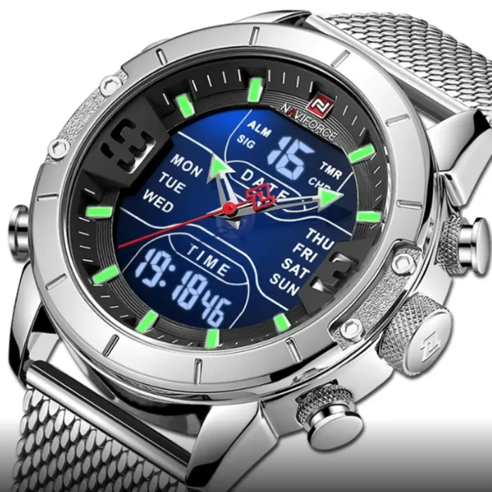 Чоловічий годинник Naviforce Tesla Silver NF9153 - зображення 1