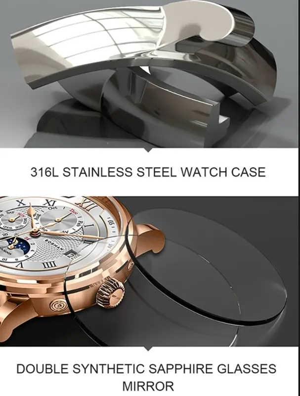 Чоловічий механічний годинник Borman Club - зображення 7