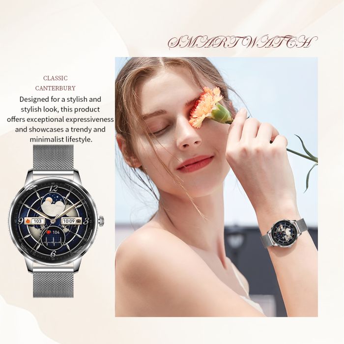 Розумний смарт годинник Smart Brilliant Slim Silver - зображення 4