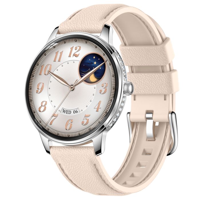 Розумний смарт годинник Smart Brilliant Slim Silver Rubber - изображение 1