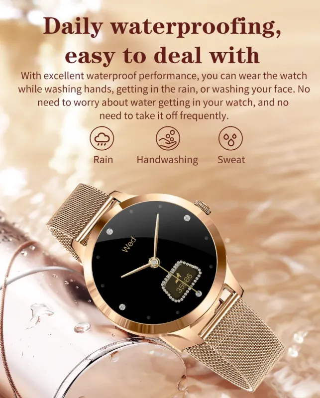 Розумний смарт годинник Smart Vip Lady Butterfly Gold - зображення 8