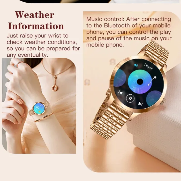 Розумний смарт годинник Smart Vip Lady Butterfly Gold - зображення 4