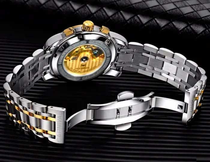 Чоловічий класичний механічний годинник Carnival London Silver 8704 - зображення 5