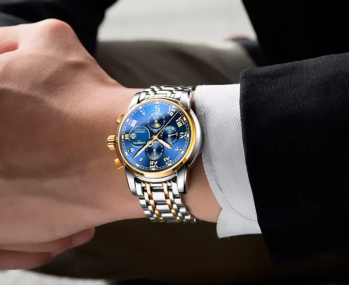 Чоловічий класичний механічний годинник Carnival London Silver 8704 - зображення 9