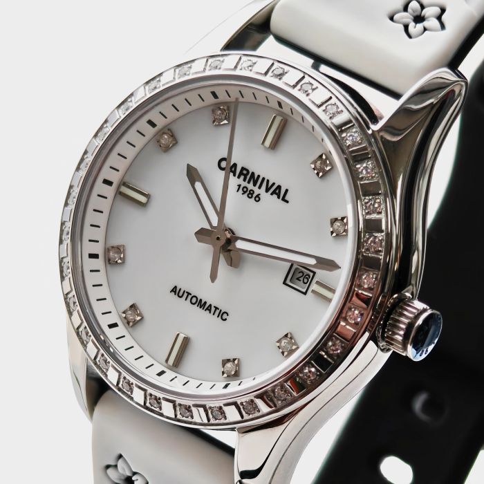 Жіночий механічний годинник Carnival Luiza White Flower, 2 ремінці - зображення 2