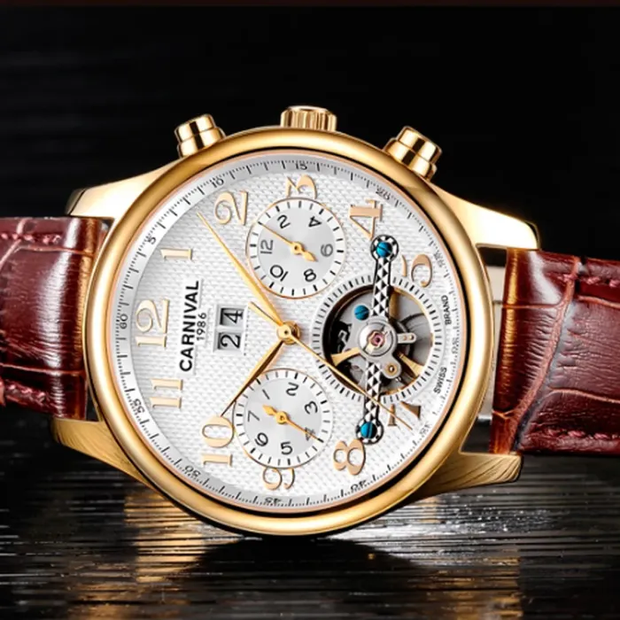 Чоловічі годинники Carnival Swiss Brown - зображення 4