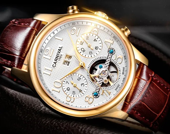 Чоловічі годинники Carnival Swiss Brown - зображення 5