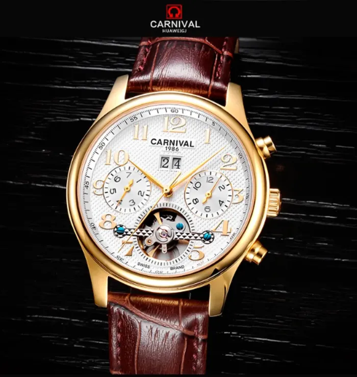 Чоловічі годинники Carnival Swiss Brown - зображення 10