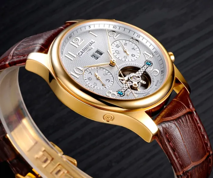 Чоловічі годинники Carnival Swiss Brown - зображення 11