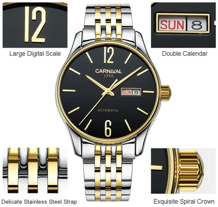 Чоловічий механічний годинник Carnival Atom - зображення 5