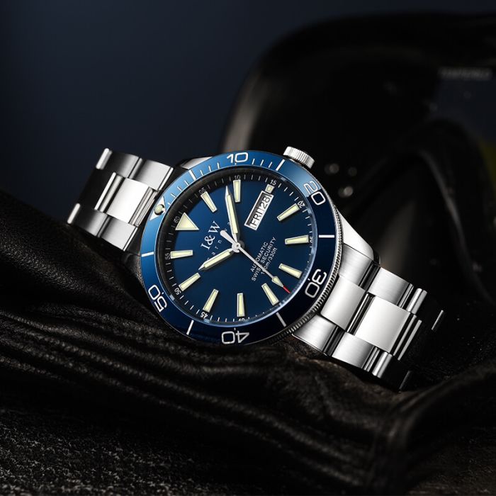 Чоловічий механічний годинник Carnival BlueMarine Nylon Strap 10 Bar, 2 ремінці - зображення 3