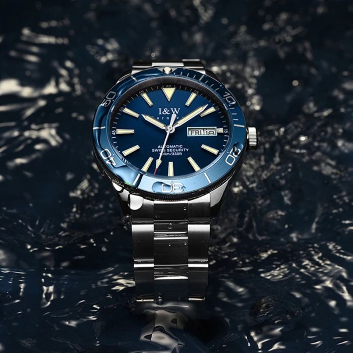 Чоловічий механічний годинник Carnival BlueMarine Nylon Strap 10 Bar, 2 ремінці - зображення 4