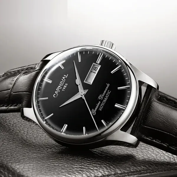 Чоловічий механічний годинник Carnival Flagman Magnetic Grey, 2 ремінці - зображення 3