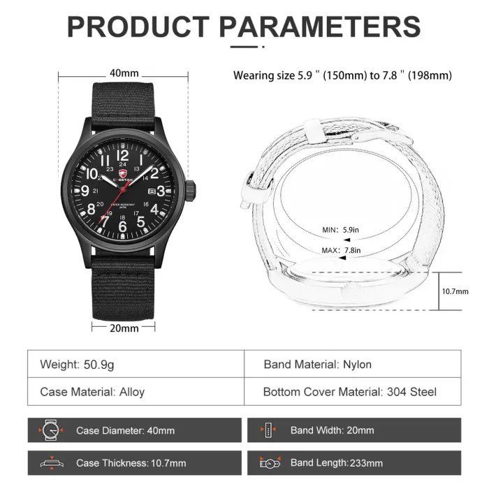 Чоловічий тактичний годинник Cheetah Command Black - зображення 7