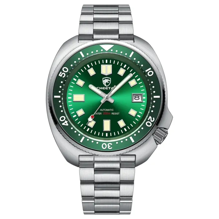 Чоловічий механічний водостійкий годинник Cheetah Diver 20 Bar - зображення 2