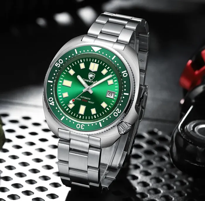 Чоловічий механічний водостійкий годинник Cheetah Diver 20 Bar - зображення 3