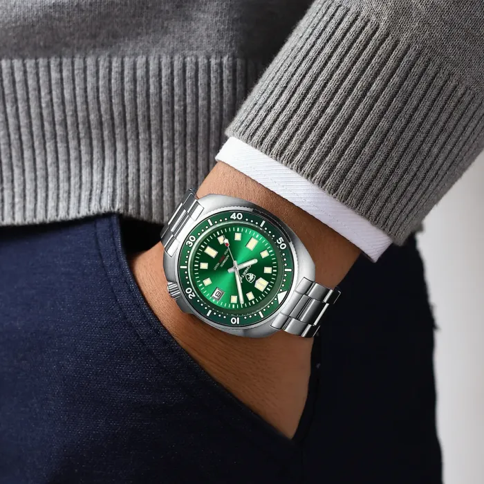 Чоловічий механічний водостійкий годинник Cheetah Diver 20 Bar - зображення 4