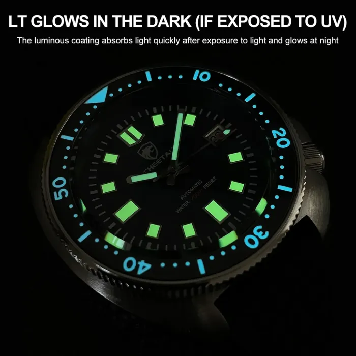 Чоловічий механічний водостійкий годинник Cheetah Diver 20 Bar - зображення 7