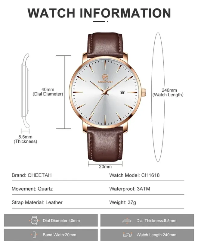 Чоловічий годинник Cheetah Time - зображення 7
