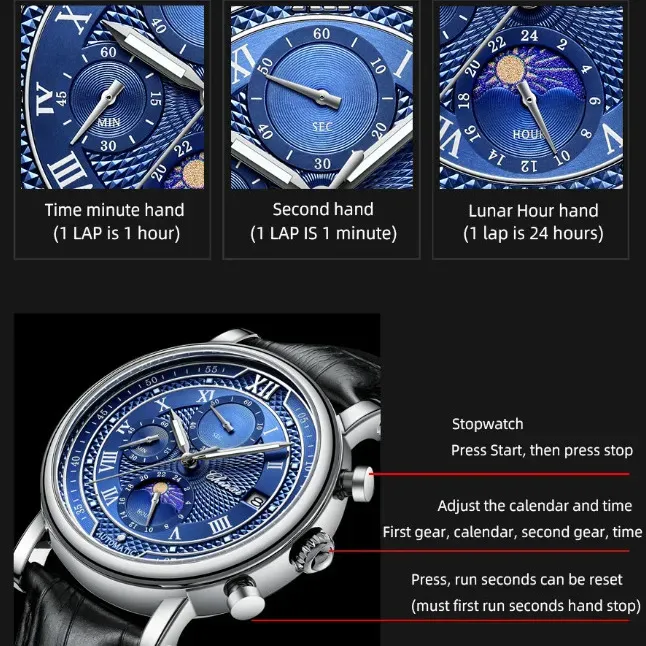 Чоловічий годинник Chenxi Patek - зображення 4