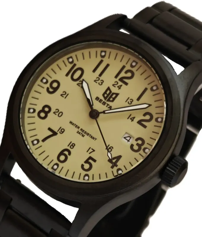 Чоловічий тактичний годинник Besta Command Green Metal, 2 ремінці - зображення 2