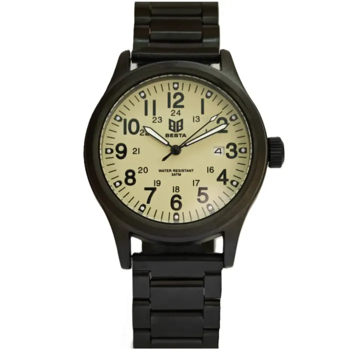 Чоловічий тактичний годинник Besta Command Green Metal, 2 ремінці - зображення 1