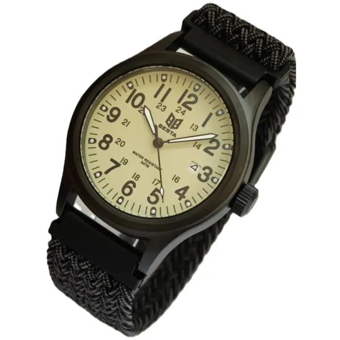 Чоловічий тактичний годинник Besta Command Green Nylon, 2 ремінці - зображення 7