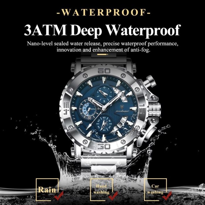 Чоловічий годинник Poedagar Crucial - изображение 4