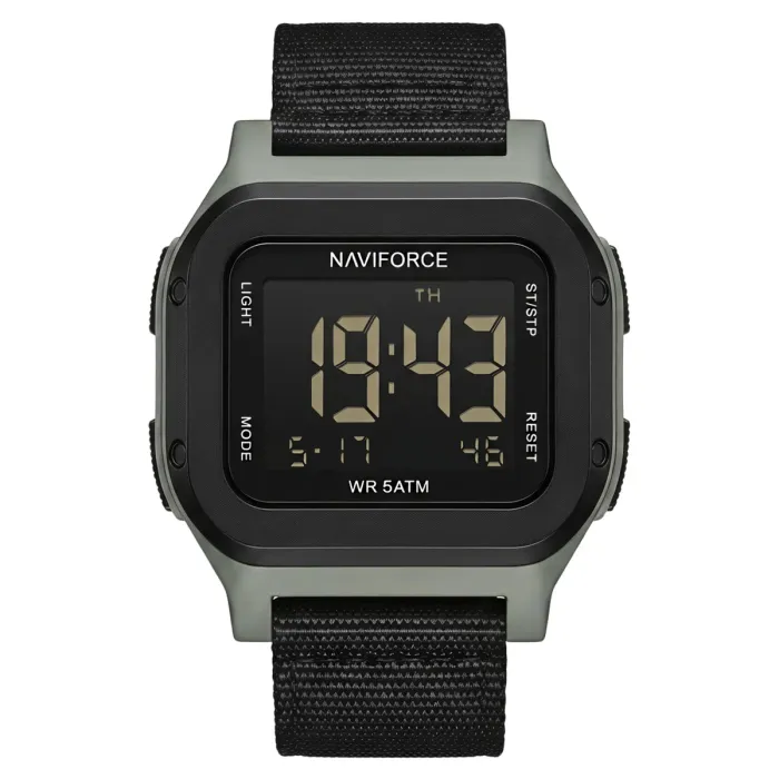 Чоловічий водостійкий спортивний тактичний годинник Naviforce Cube Strong Nylon - изображение 1