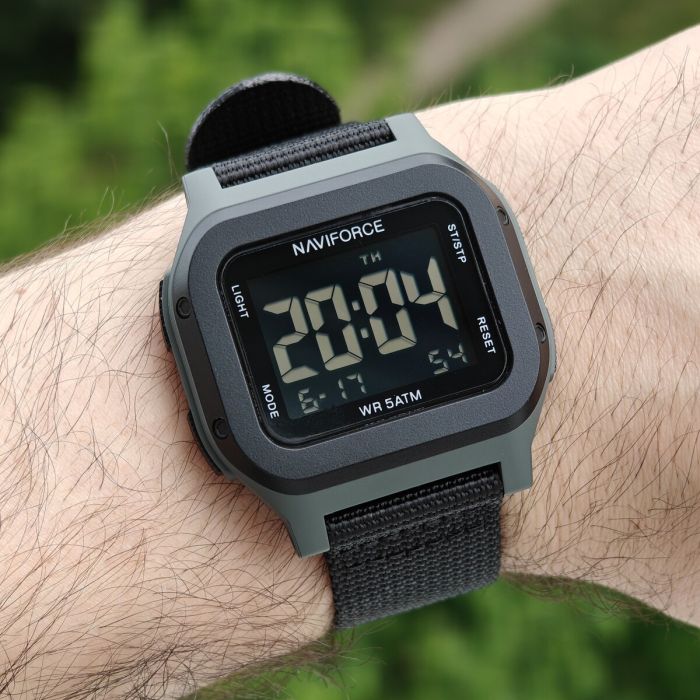 Чоловічий водостійкий спортивний тактичний годинник Naviforce Cube Strong Nylon - изображение 3