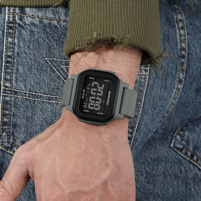 Чоловічий спортивний водостійкий тактичний годинник Naviforce Cube - изображение 6