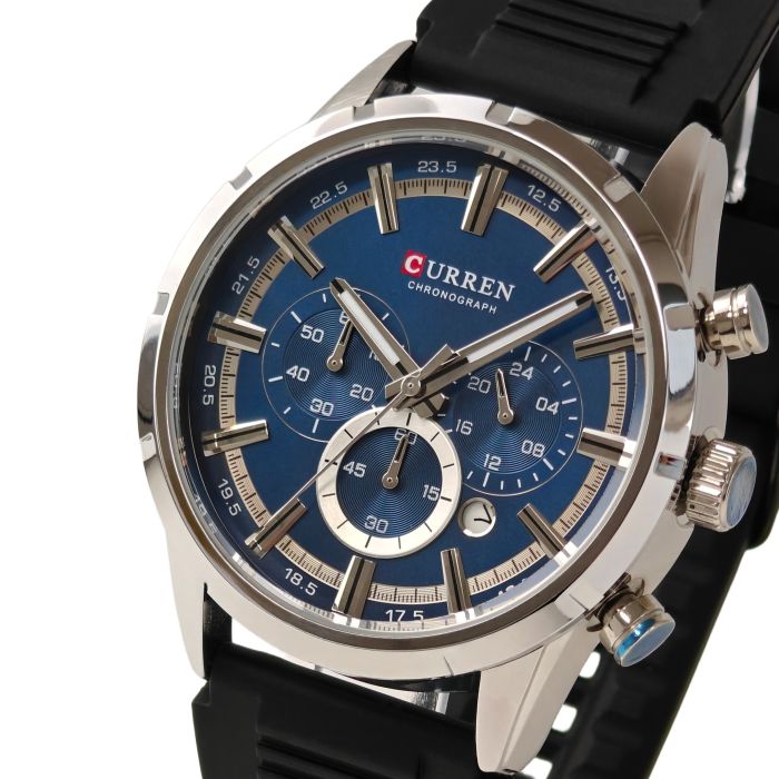 Чоловічий годинник Curren Flag Rubber Strap, 2 ремінці - зображення 1