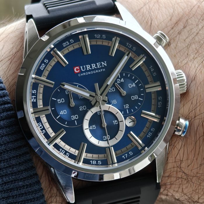 Чоловічий годинник Curren Flag Rubber Strap, 2 ремінці - зображення 7