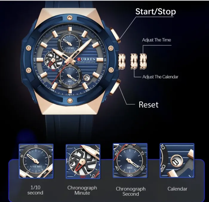 Чоловічий годинник Curren Barca - зображення 6