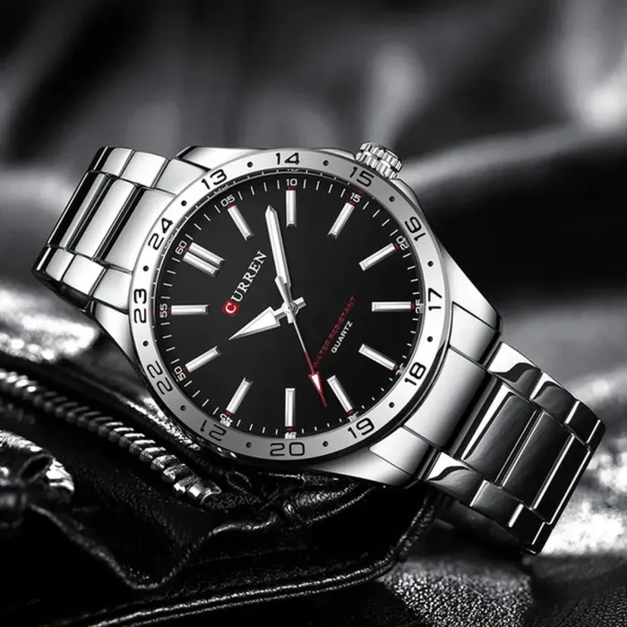 Чоловічий годинник Curren Hector Elastic Black, 2 ремінці - зображення 4