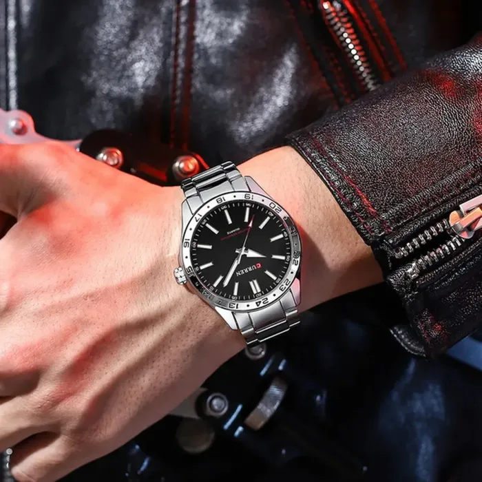 Чоловічий годинник Curren Hector Elastic Black, 2 ремінці - зображення 5